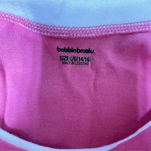 Bobbie Brooks Pink Sleeveless Tank Top L/G (14/16) Cotton Womens Casual Summer - Picture 2 of 6